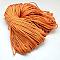 7 Inner Cores Polyester & Spandex Cord Ropes, with Patterns, for Rope Bracelets & Shoe Lace Cord Making, Dark Orange, 4mm, about 109.36 yards(100m)/bundle, 420~500g/bundle