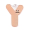 Acrylic Pendants, Letter with Smiley Face , Letter Y, 29~38x21.5~34.5x2.3mm, Hole: 3mm
