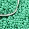 Opaque Acrylic Beads, Round, Medium Aquamarine, 5x4mm, Hole: 1.6mm, about 12500pcs/500g