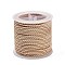 11M Polyester Braided Cord with Cotton Core & Metallic Thread, PeachPuff, 2.5mm, about 10.0465 Yards(11m)/Roll