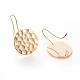 Hammered Brass Earring Hooks&nbsp;X-KK-S345-209-1