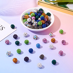 100Pcs 10 Colors Handmade Polymer Clay Rhinestone Beads&nbsp;RB-TA0001-19