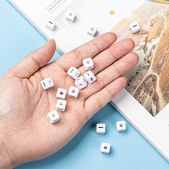 Letter Acrylic European Large Hole Beads&nbsp;OPDL-R050-10mm-I