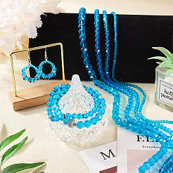 4 Strands 4 Styles Transparent Glass Bead Strands&nbsp;GLAA-TA0002-61