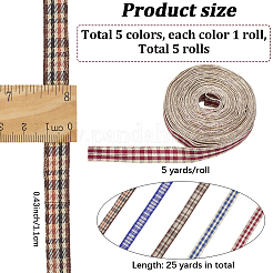 25 Yards 5 Colors Polyester Ribbon&nbsp;OCOR-GF0004-65C