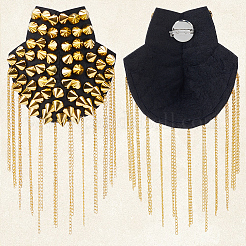 Vintage Iron Tassel Epaulette&nbsp;AJEW-CY0002-76G