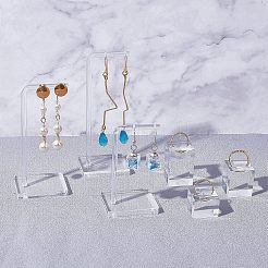 Transparent Acrylic Earring Display Stands&nbsp;EDIS-WH0007-01