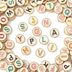 Alloy Enamel Letter Beads&nbsp;ENAM-CJ0001-24