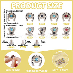 8 Styles Alloy Decorative Rivets&nbsp;BUTT-TA0001-19