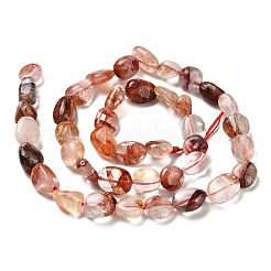 Natural Hematoid Quartz/Ferruginous Quartz Beads Strands&nbsp;G-B047-01A-02