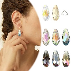 80Pcs 8 Colors Electroplate Transparent Glass Beads&nbsp;EGLA-FS0002-65