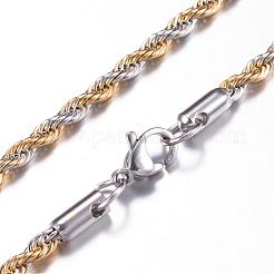 304 Stainless Steel Rope Chain Necklaces&nbsp;NJEW-P047-39