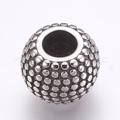 304 Stainless Steel European Beads&nbsp;STAS-O097-119AS