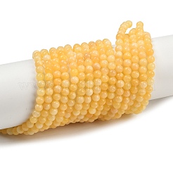 Natural Yellow Jade Bead Strands&nbsp;X-G-K121-01-4mm
