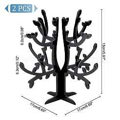 Opaque Acrylic Earring Display Tree Stands&nbsp;ODIS-WH0025-117