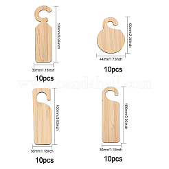 40Pcs 4 Style Blank Wood Plant Labels&nbsp;AJEW-CA0003-79