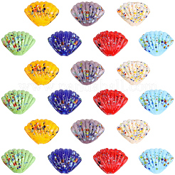 21Pcs 7 Colors Handmade Lampwork Beads&nbsp;LAMP-PA0001-88