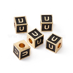 Rack Plating Brass Enamel Beads&nbsp;KK-B060-04G-01U