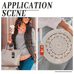 3Pcs 3 Colors PU Leather & Plastic Pearl & Rhinestone Lipstick Holder Keychains&nbsp;AJEW-GO0001-84