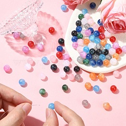 20Pcs Round Imitation Cat Eye Resin Beads&nbsp;RESI-YW0004-43A