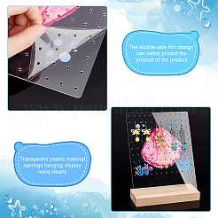 Transparent Acrylic Earring Displays&nbsp;NDIS-WH0015-01C