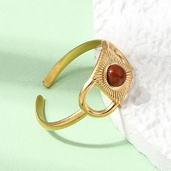 304 Stainless Steel Cuff Open Rings&nbsp;RJEW-F213-01G-09