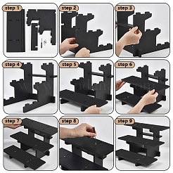 Rectangle PVC 3-Tier Gift Desktop Organizer Shelf&nbsp;AJEW-WH0609-952B-02