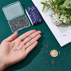 300Pcs 316 Surgical Stainless Steel Flat Round Blank Peg Stud Earring Settings&nbsp;STAS-SC0021-54
