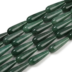 Natural Green Aventurine Teardrop Beads Strands&nbsp;G-E329-31