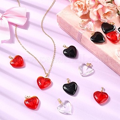 18Pcs 3 Colors Spray Painted Glass Pendants&nbsp;GLAA-YW0004-33