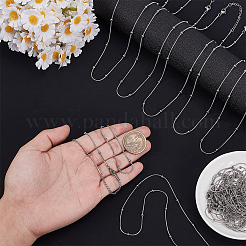 20Pcs Stainless Steel Round Snake Chain Necklaces with Ball&nbsp;NJEW-OC0001-08P