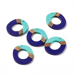 Opaque Resin & Walnut Wood Pendants&nbsp;RESI-M027-01E
