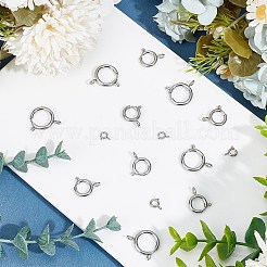 24Pcs 4 Styles 304 Stainless Steel Spring Ring Clasps&nbsp;STAS-GO0001-22