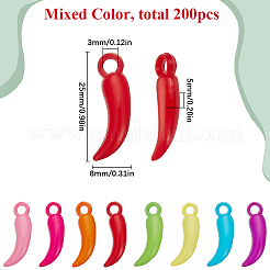 200Pcs Colorful Acrylic Pendants&nbsp;MACR-SC0001-22