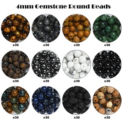 DIY Natural & Synthetic Gemstone Round Beads Stretch Bracelets Making Kits&nbsp;DIY-YW0011-49