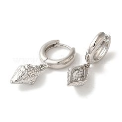 Rack Plating Brass Hoop Earrings&nbsp;EJEW-B062-44P