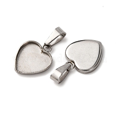 304 Stainless Steel Pendant Cabochon Settings&nbsp;STAS-D379-02A-P