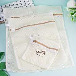 3Pcs 3 Styles Polyester Mesh Zipper Laundry Bags&nbsp;ABAG-TA0002-22