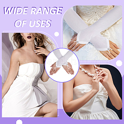 Women Satin Hook Finger Gloves&nbsp;AJEW-WH0455-60B