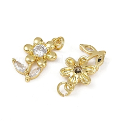 Brass Micro Pave Cubic Zirconia Pendants&nbsp;KK-I358-034G