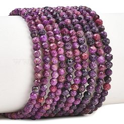 Heated Natural Sugilite Beads Strands&nbsp;G-B193-B02-3mm
