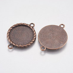 Zinc Alloy Cabochon Connector Settings&nbsp;LS-PALLOY-A15774-R-FF