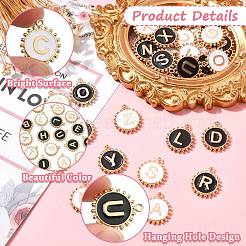 52Pcs 2 Colors Alloy Enamel Pendants&nbsp;ENAM-CJ0006-89