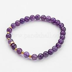 Natural Round Gemstone Beaded Stretch Bracelets&nbsp;BJEW-JB02453