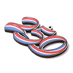 Independence Day Printed Wooden Big Pendants&nbsp;WOOD-B012-01B