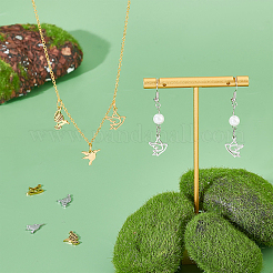 36Pcs 6 Style 304 Stainless Steel Charms&nbsp;STAS-DC0008-87