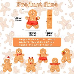 18Pcs 6 Styles Christmas Opaque Resin Cabochons&nbsp;RESI-CJ0004-73