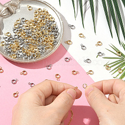200Pcs 2 Colors 201 Stainless Steel Tube Bails&nbsp;STAS-BBC0008-24