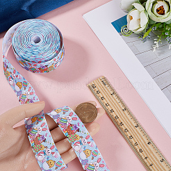 Easter Printed Polyester Grosgrain Ribbon&nbsp;OCOR-WH0077-79A