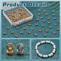 200Pcs 2 Colors Tibetan Style Alloy Beads&nbsp;FIND-PH0021-70